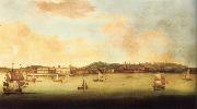 Monamy, Peter Greenwhich frome the North bank of the Thames oil painting